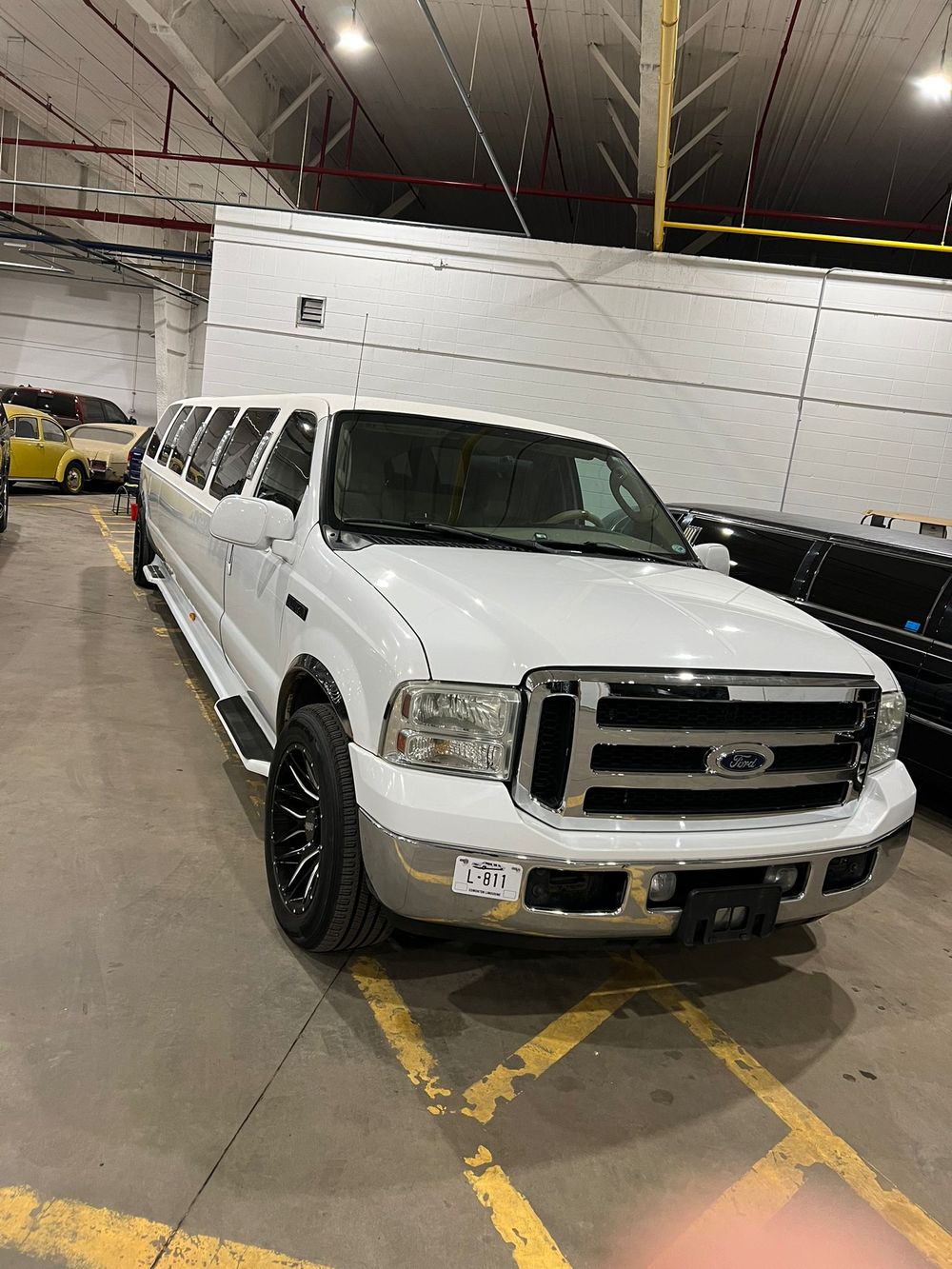 White stretch SUV limousine in Edmonton