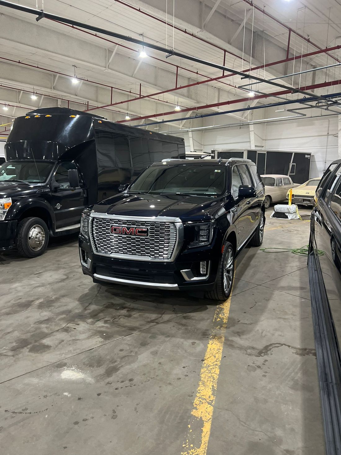 Luxury SUV at Edmonton International Airport for executive transfer