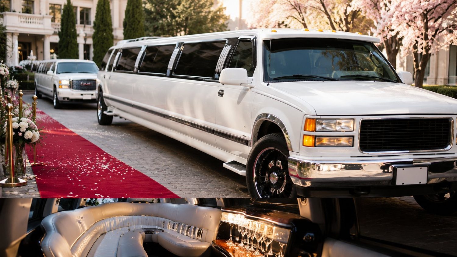 Luxury limousine interior in Edmonton