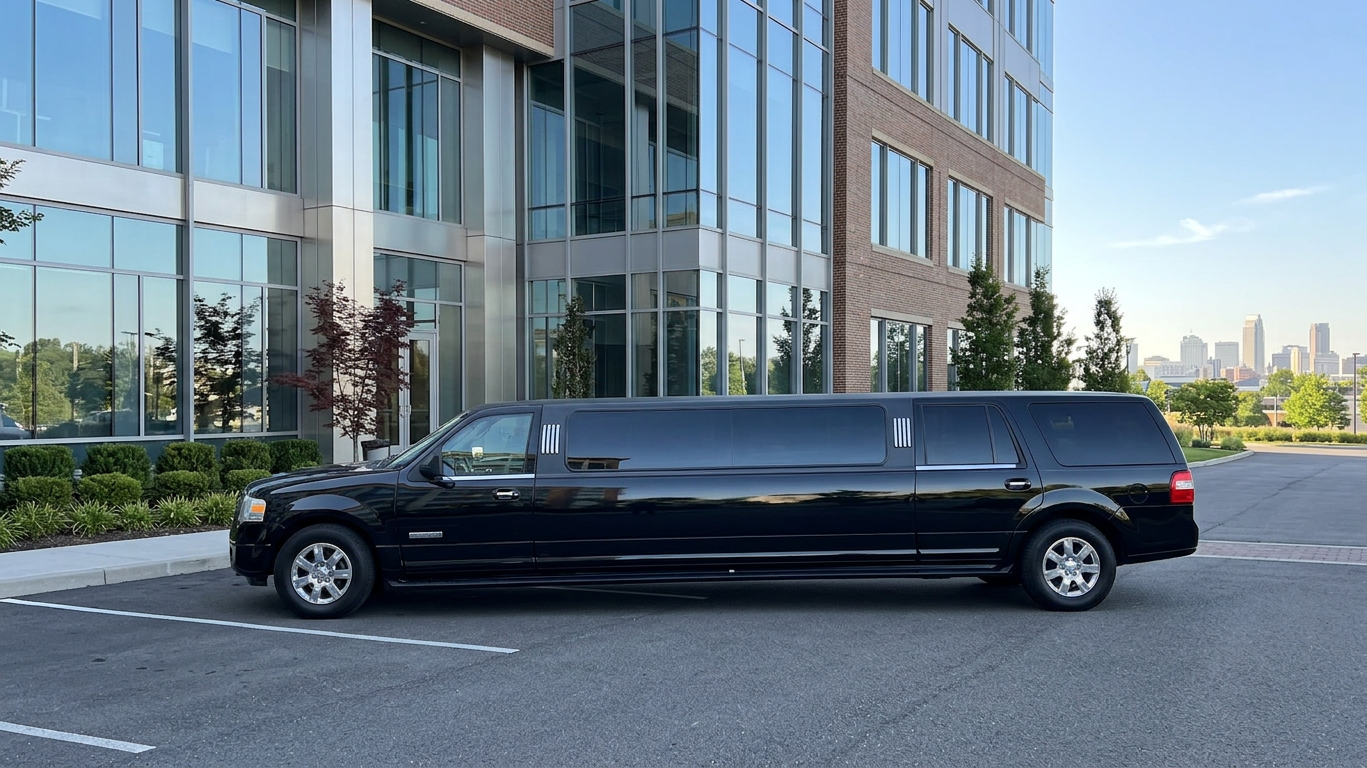Graduation limo package Edmonton — black stretch limousine